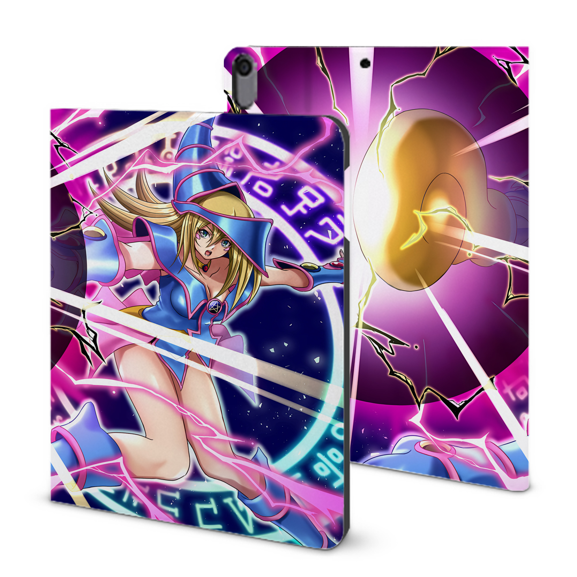 （画像用） 遊☆戯☆王 Yu-Gi-Oh! IPad ケース ブック型 PUレザー TPU 耐衝撃 軽量 薄型 ペン収納なし 全面保護 IPad 各モデル対応
